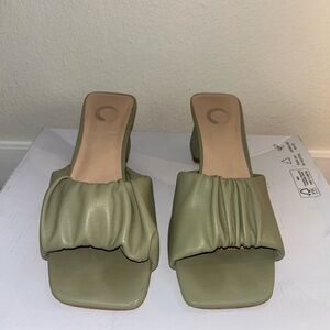 Green Women's Slide Sandals